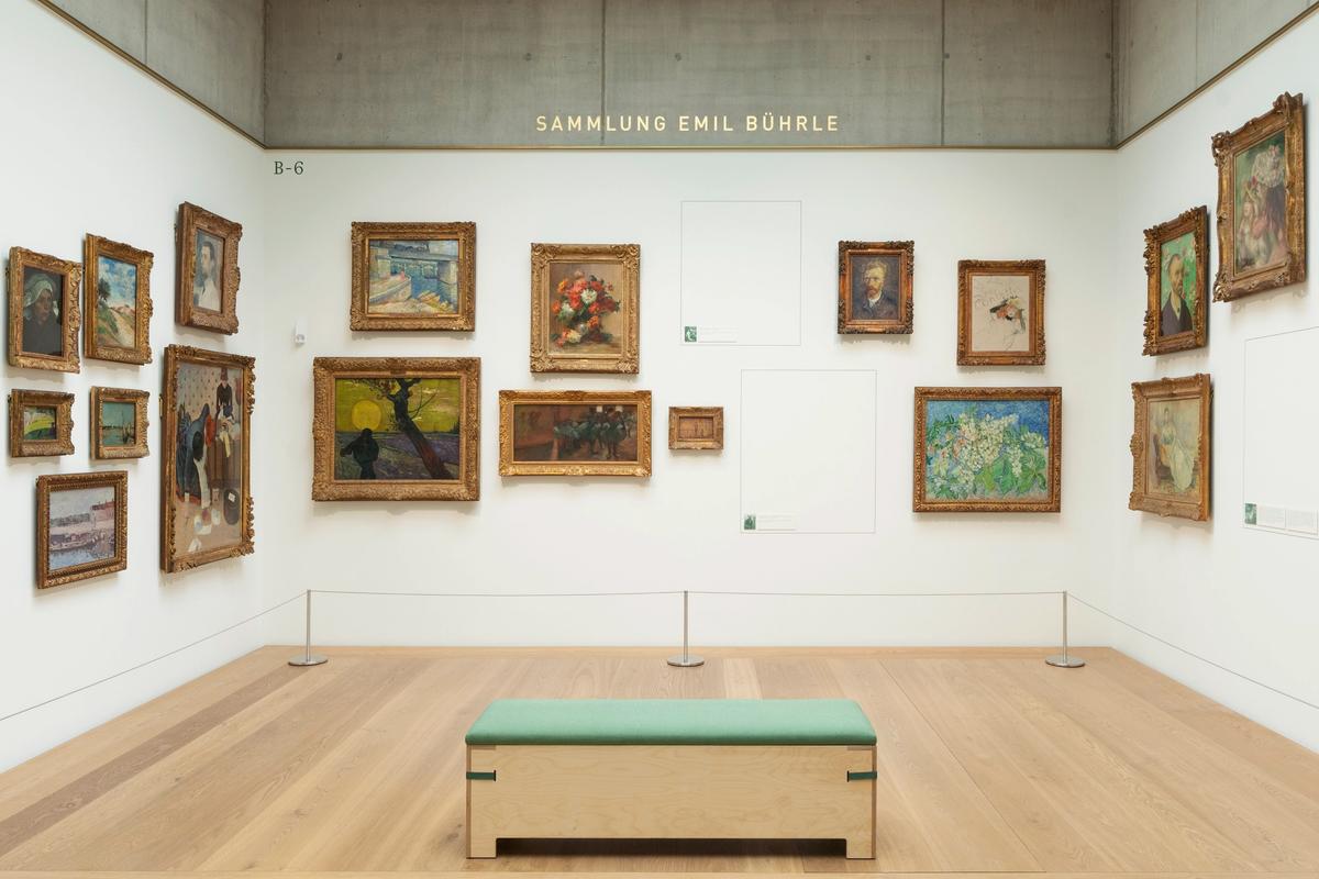 The rehung Emil Bührle Collection at the Kunsthaus Zurich with its Van Gogh paintings. In the central wall these include The Sower (left) and Almond Blossom (right)
Photo: Franca Candrian. Courtesy Kunsthaus Zurich