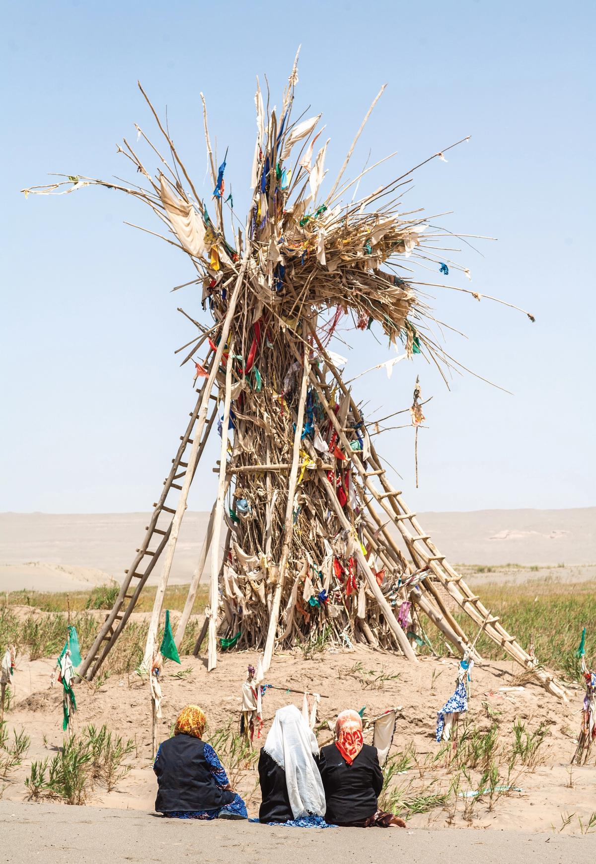 A Uyghur shrine (mazar) photographed by Lisa Ross, who has documented the  Xinjiang region since the early 2000s Photo: © Lisa Ross