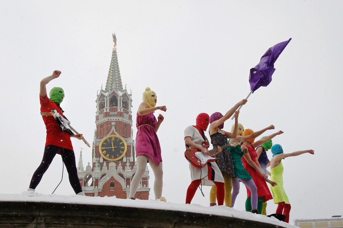 Members of Pussy Riot performing in Red Square, Moscow, in 2012
Photo: Pussy Riot