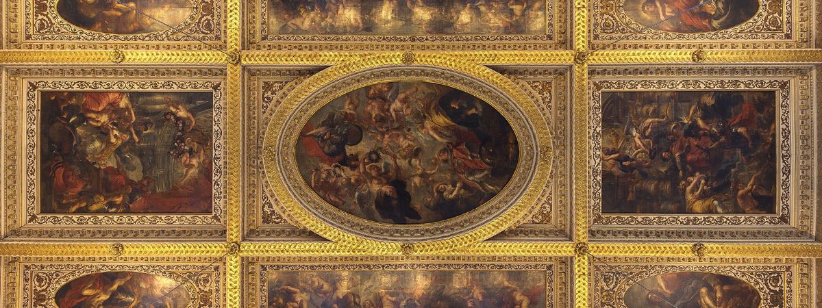 Peter Paul Rubens, Banqueting House ceiling (1636)

Photo: Historic Royal Palaces 