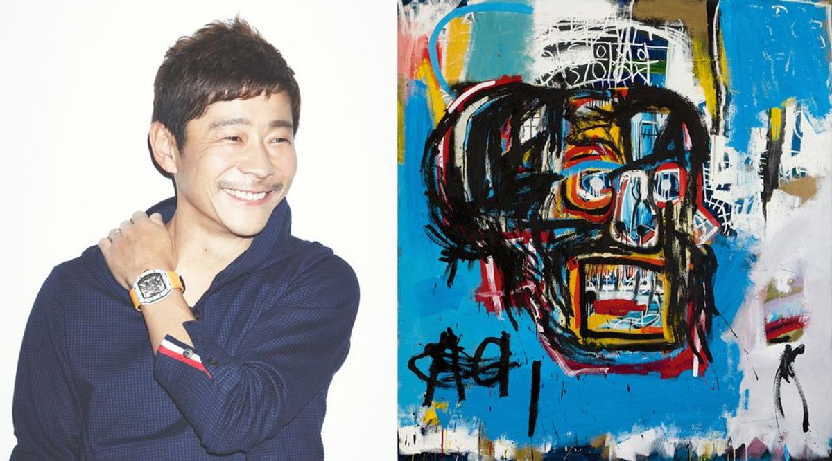 Jean-Michel Basquiat's Untitled (1982) sold to Yusaku Maezawa earlier this year 2017 The Estate of Jean-Michel Basquiat / ADAGP, Paris / ARS