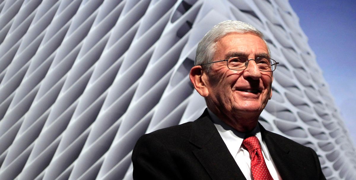 Billionaire Eli Broad attends the unveiling of the Broad Art Foundation contemporary art museum designs in Los Angeles in 2011 (AP Photo/Jae C. Hong)