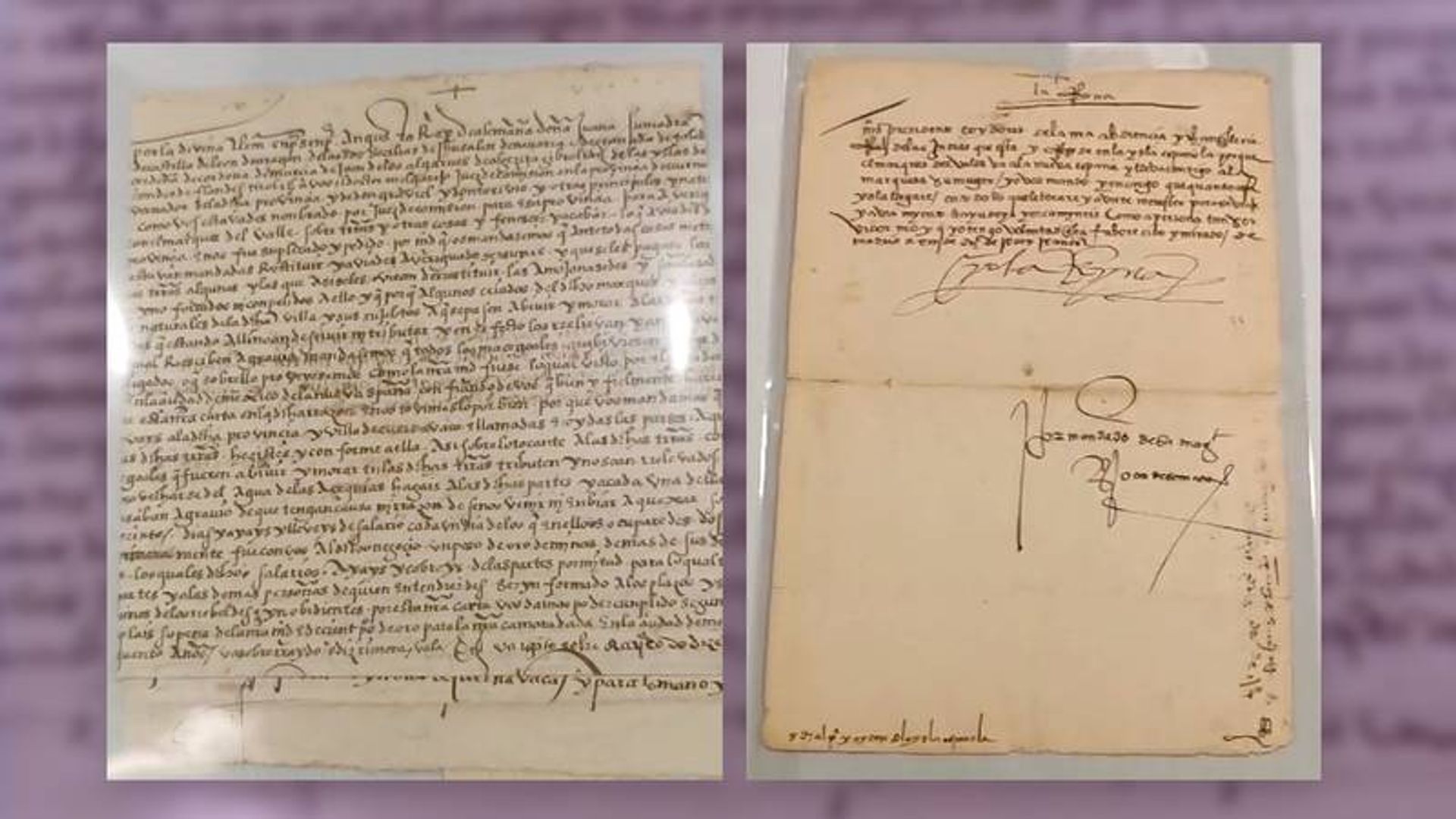 恢复的文件中是由西班牙征服者HernánCortés和女王伊莎贝拉颁发的法令撰写的一封信