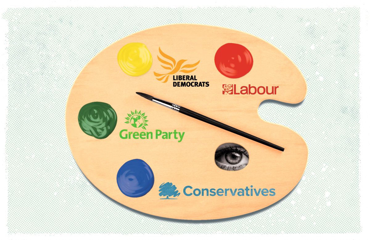 A fresh palette? the UK is heading to the polls on 4 July Illustration: Katherine Hardy