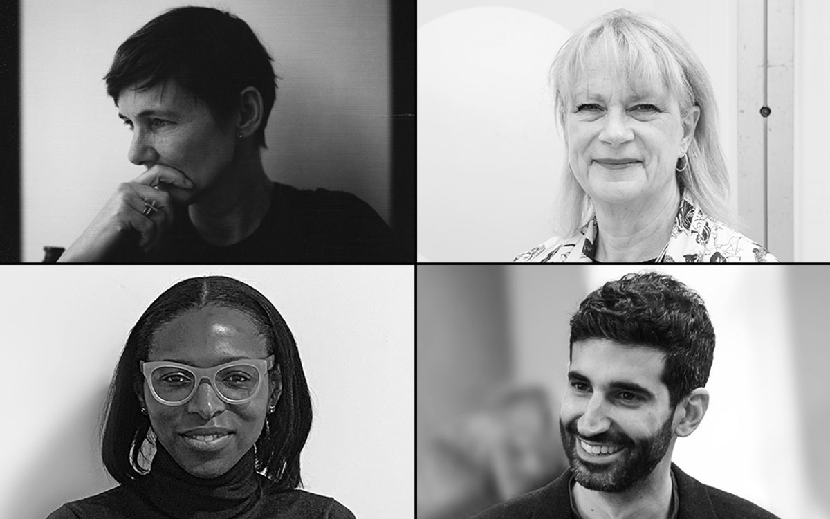 Clockwise from top left: Sadie Coles (Sadie Coles HQ), Louisa Buck (The Art Newspaper), Jeremy Epstein (Edel Assanti), and Bomi Odufunade (Goodman Gallery) Sadie Coles: photo: Jack Andrew Davison. © Sadie Coles, courtesy Sadie Coles HQ