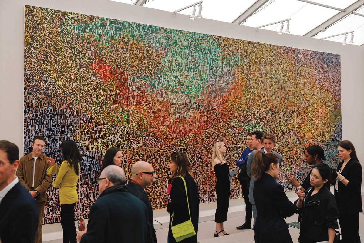 In 2023 Gagosian’s stand featured a solo presentation by Rick Lowe, with Rotation (Revolution) (2023) as its centrepiece
Photo: James Jackman. Courtesy Frieze