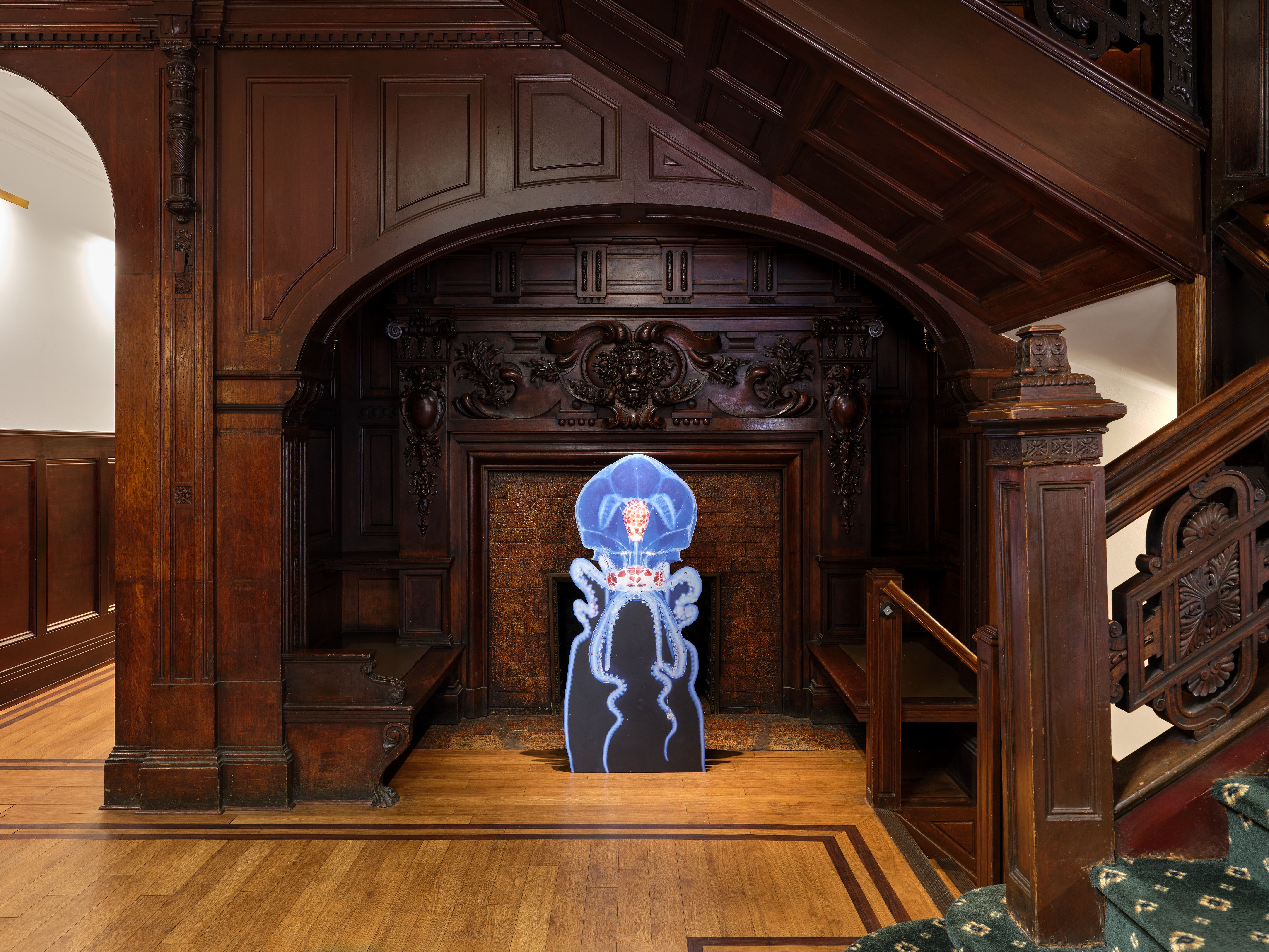 Esther is spread across Estonian House’s many spaces—including the entrance area, featuring work by artist Thea Gvetadze (above), represented by Temnikova & Kasela Photo: Matthew Sherman