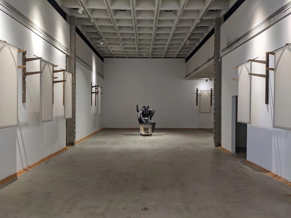 Lukas Geronimas's first institutional solo exhibition at the Los Angeles Municipal Art Gallery (LAMAG) was never seen by the public