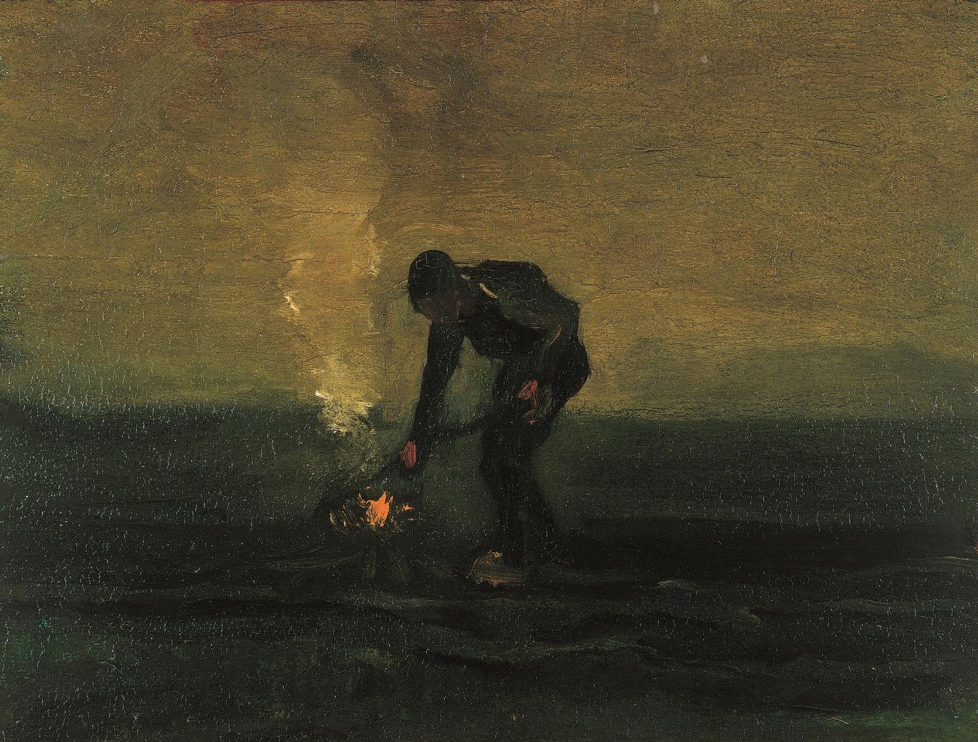 Van Gogh painted Peasant burning Weeds when he visited Drenthe in the north of the Netherlands Courtesy of Drents Museum, Assen and the Van Gogh Museum, Amsterdam