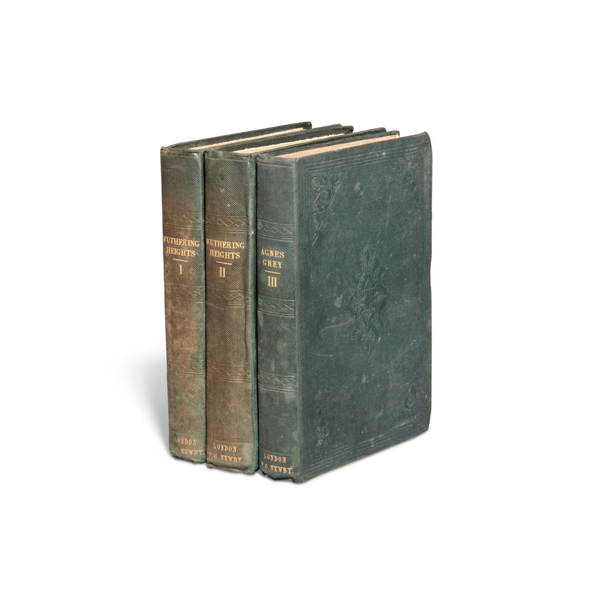 The edition of Wuthering Heights is bound in two volumes, with a third volume of Agnes Grey by Anne Brönte

Photo: Christie’s Images Ltd. 2026 