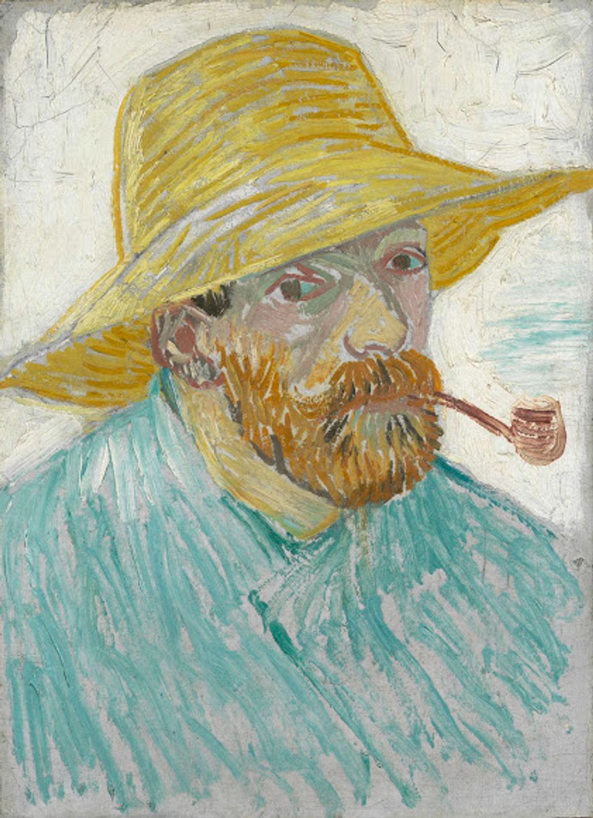 Vincent van Gogh’s Self-portrait with Pipe and Straw Hat (1887) Courtesy of the Van Gogh Museum, Amsterdam (Vincent van Gogh Foundation)
