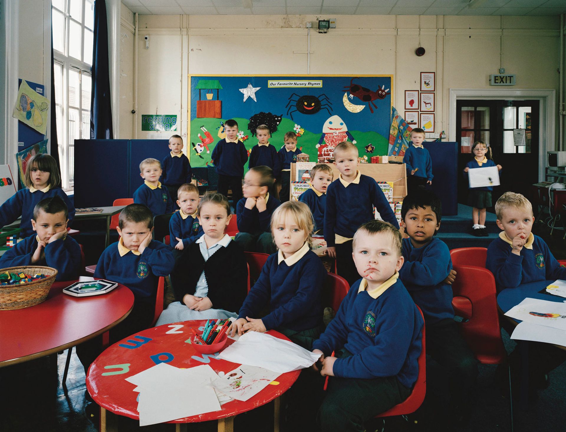 This photograph of a class at Deneside Infants School, Seaham, UK, is part of Julian Germain’s school project © Julian Germain
