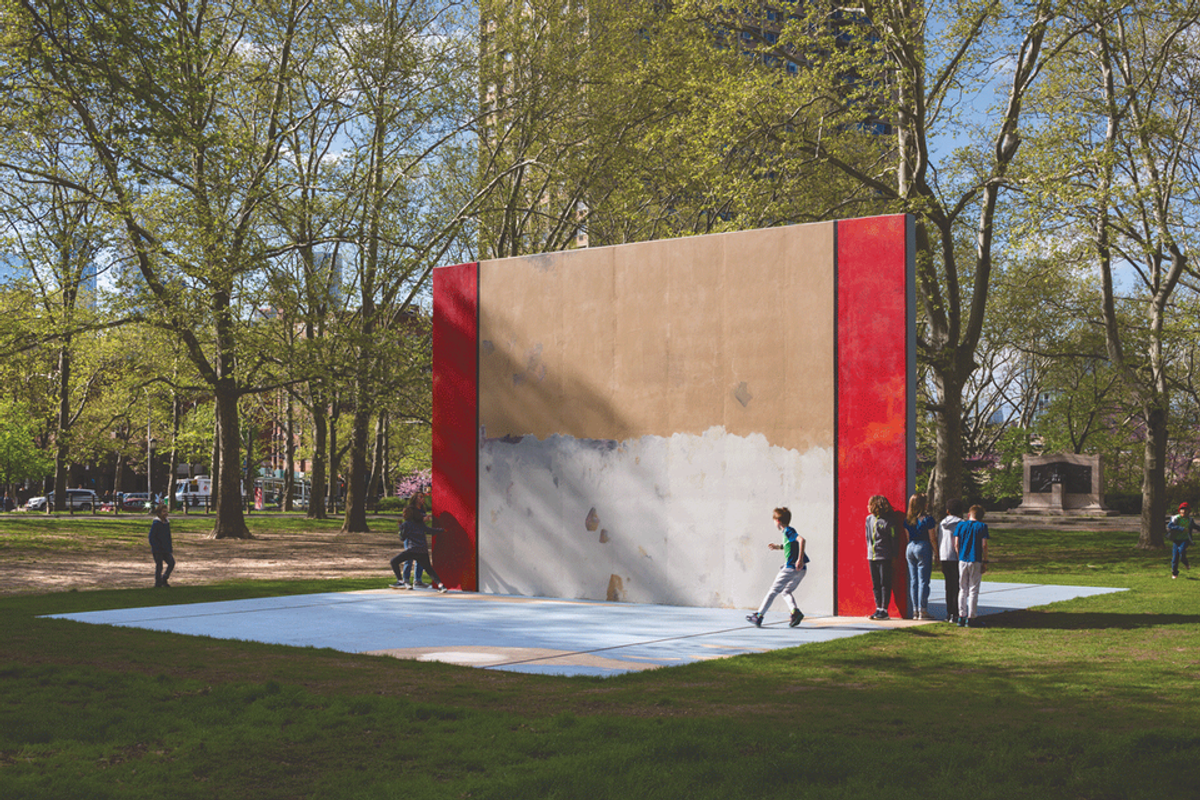 Harold Ancart's Subliminal Standard (2019) Photo: Nicholas Knight; courtesy of the Public Art Fund, NY