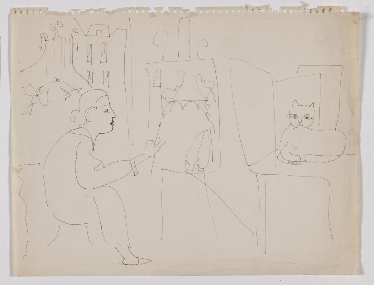 An image from Dora Maar's newly discovered sketchbooks Photo: © Luc Pâris