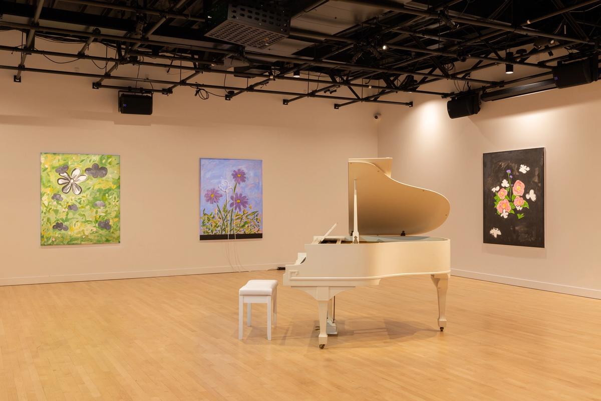 An installation view of EJ Hill's exhibition Wherever we will root (until 22 April), at Oxy Arts. Photo: Ian Byers-Gamber