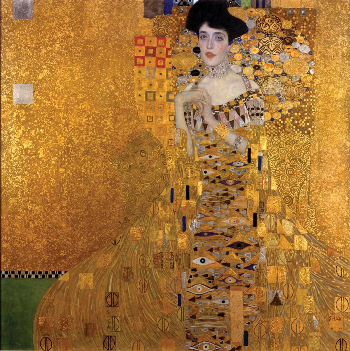 Maria Altmann is seeking six works by Gustav Klimt looted by the Nazis, including Portrait of Adele Bloch-Bauer I (1907) Photo: Neue Galerie New York