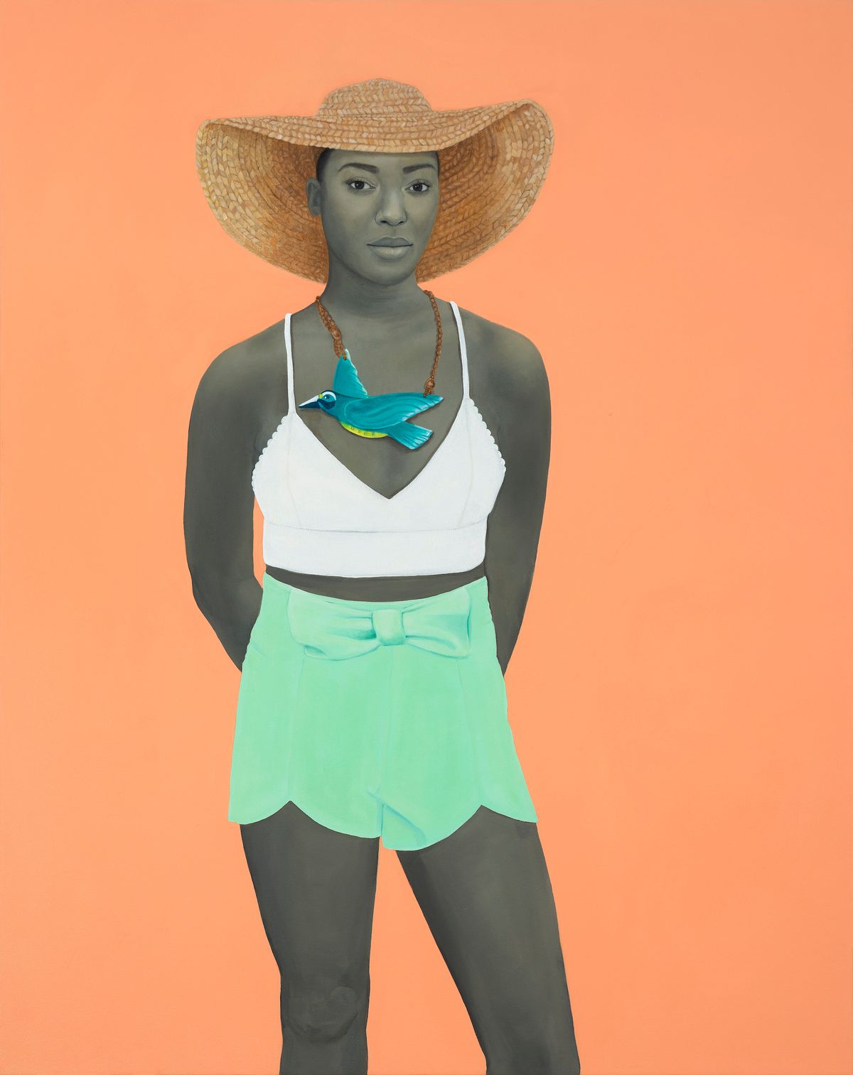 Amy Sherald, All the Unforgotten Bliss (the Early Bird), 2017, Collection of Beth Rudin DeWoody Courtesy of the artist and Monique Meloche Gallery, Chicago