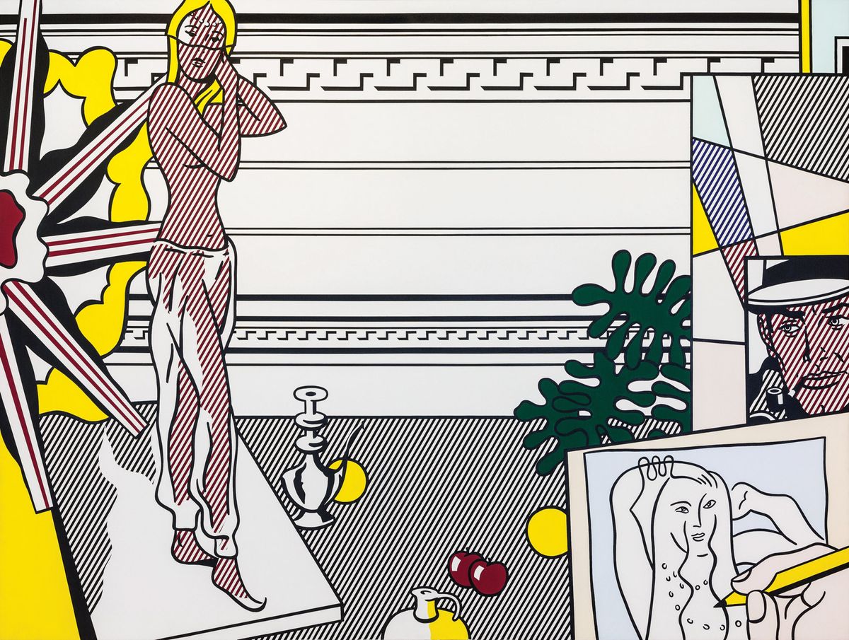 Roy Lichtenstein’s Artist's Studio with Model (1974) Roy Lichtenstein, Collection of Irma and Norman Braman, Photo © Silvia Ros