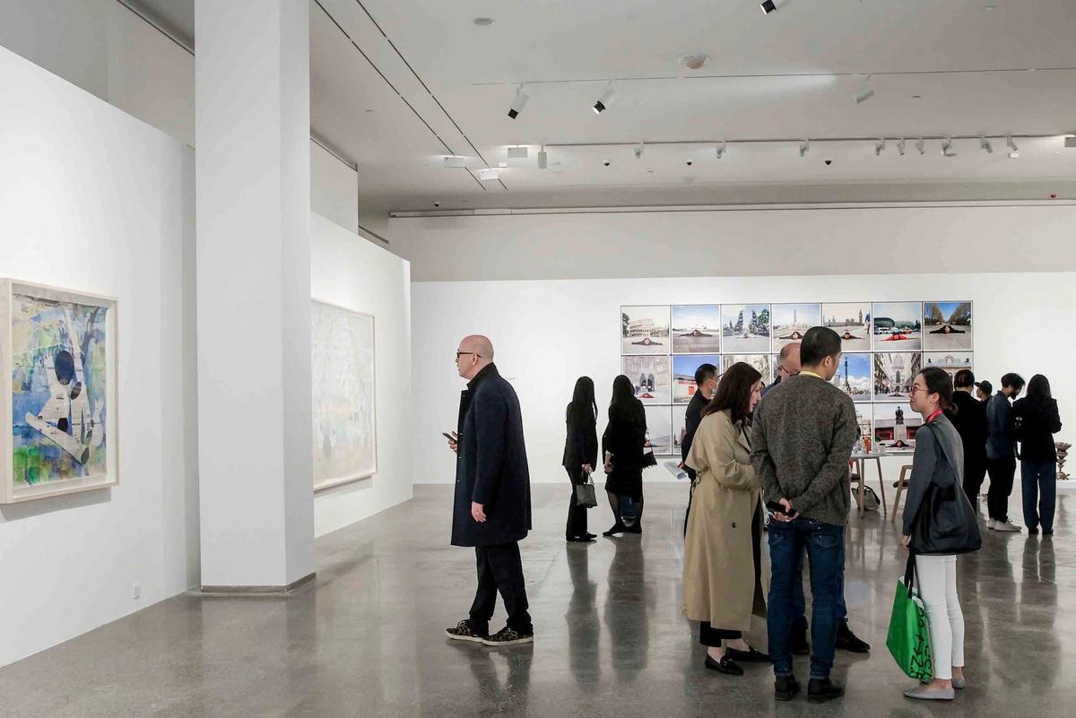 The use of masks is decreasing across Beijing galleries Courtesy of Gallery Weekend Beijing