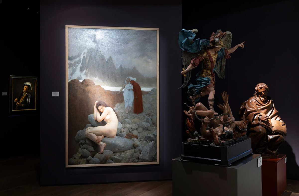 Nicolás Cortés Gallery at last year’s Brafa fair, showing Jules-Frédéric Adolphe Löewe-Marchand’s painting Myrrha (1892)
Photo: Olivier Pirard