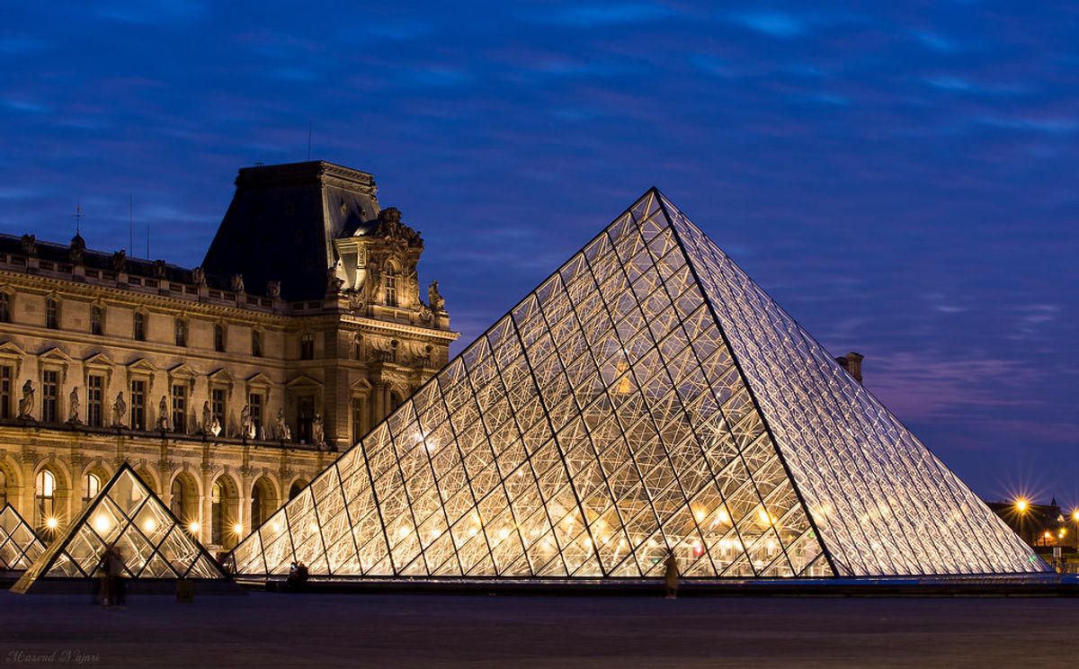 The lights in the Louvre's pyramid will now go out at 11pm Photo: Masoud Najari