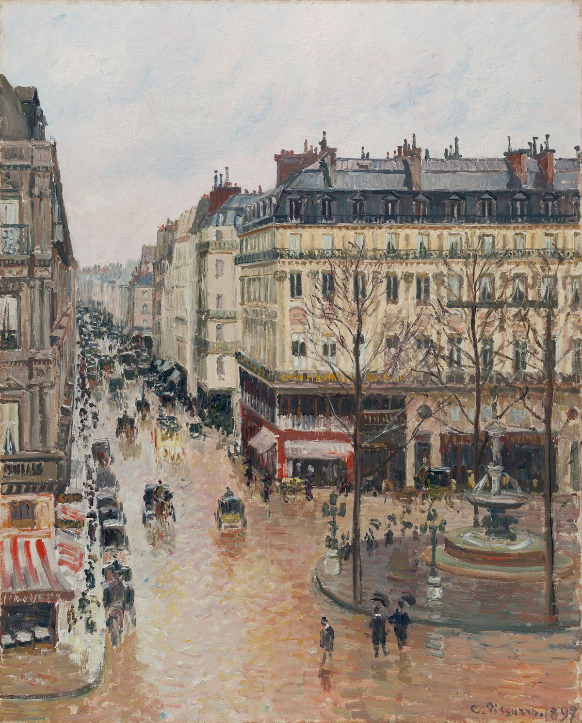Pissarro's Rue St. Honoré, Après Midi, Effet de Pluie (1897) Thyssen-Bornemisza Museo Nacional