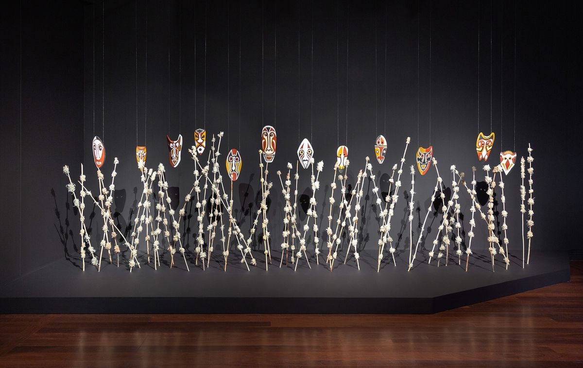 Tarnanthi 2023 features works by the Juluwarlu Art Group Photo: Saul Steed