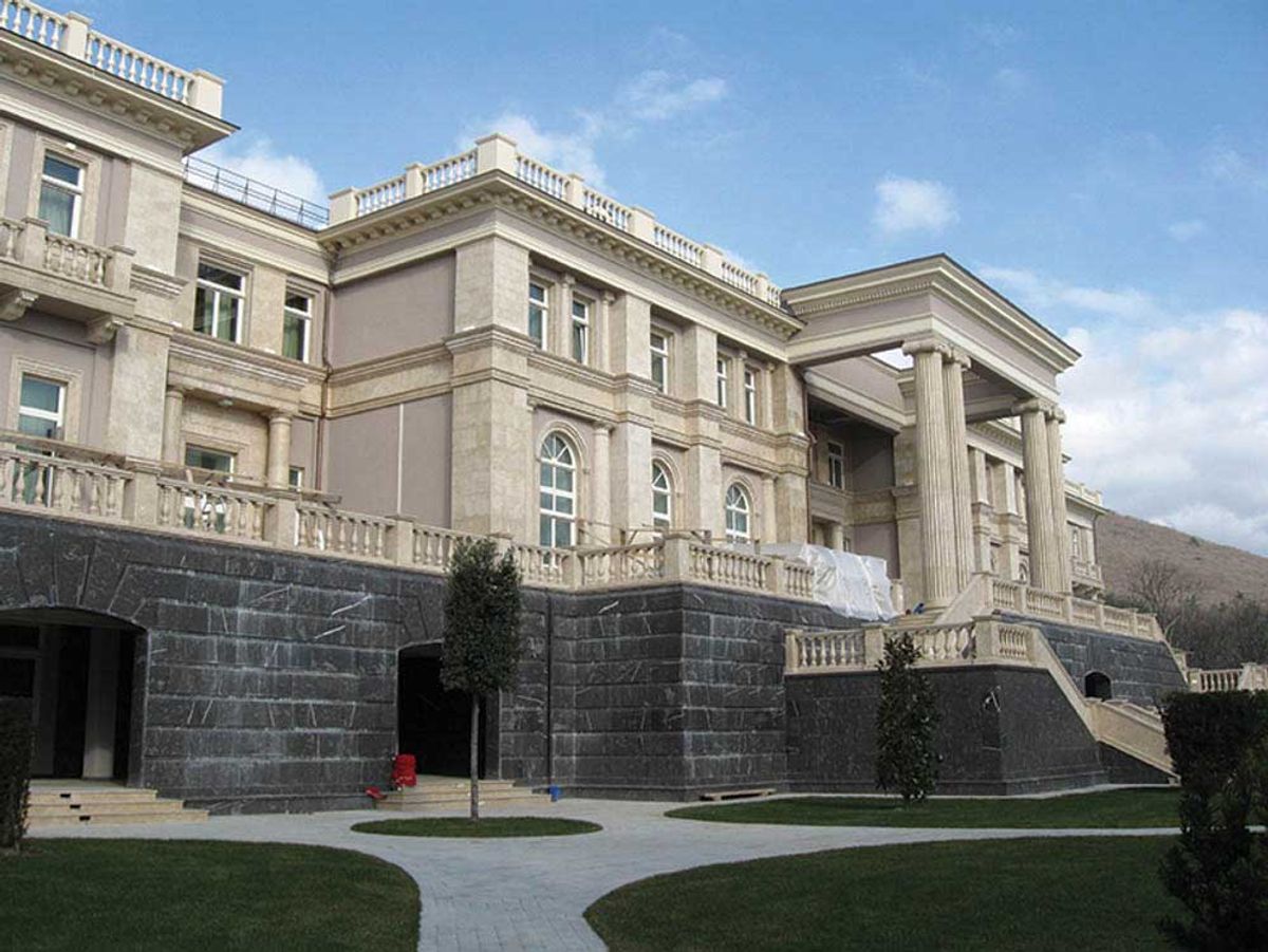 The Cirillo-designed Black Sea mansion, believed to have been built for Vladimir Putin, features a theatre, casino and underground ice-hockey rink
Photo: Dmitry Shevchenko