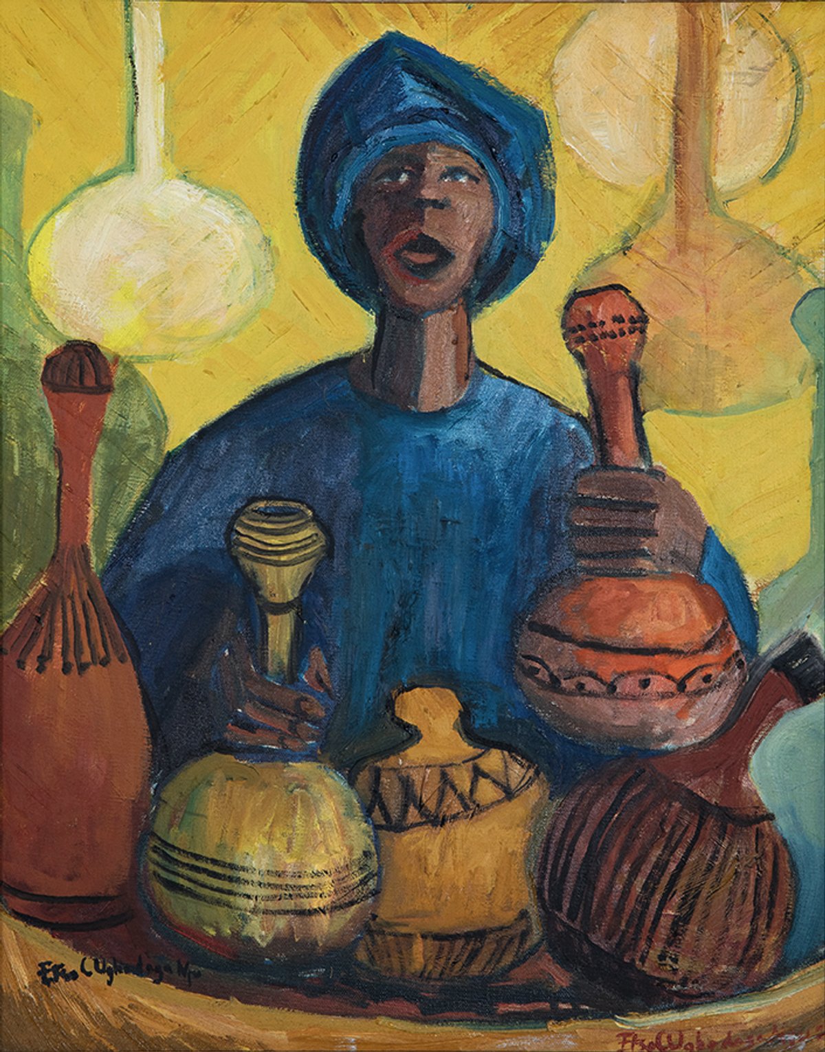 Elemu Yoruba Palm Wine Seller (1963) by Clara Etso Ugbodaga-Ngu, whose work will be on show in Nigerian Modernism at Tate Modern, London (8 October-10 May 2026) © The artist; Hampton University Museum; photo: Alexander’s Photography
