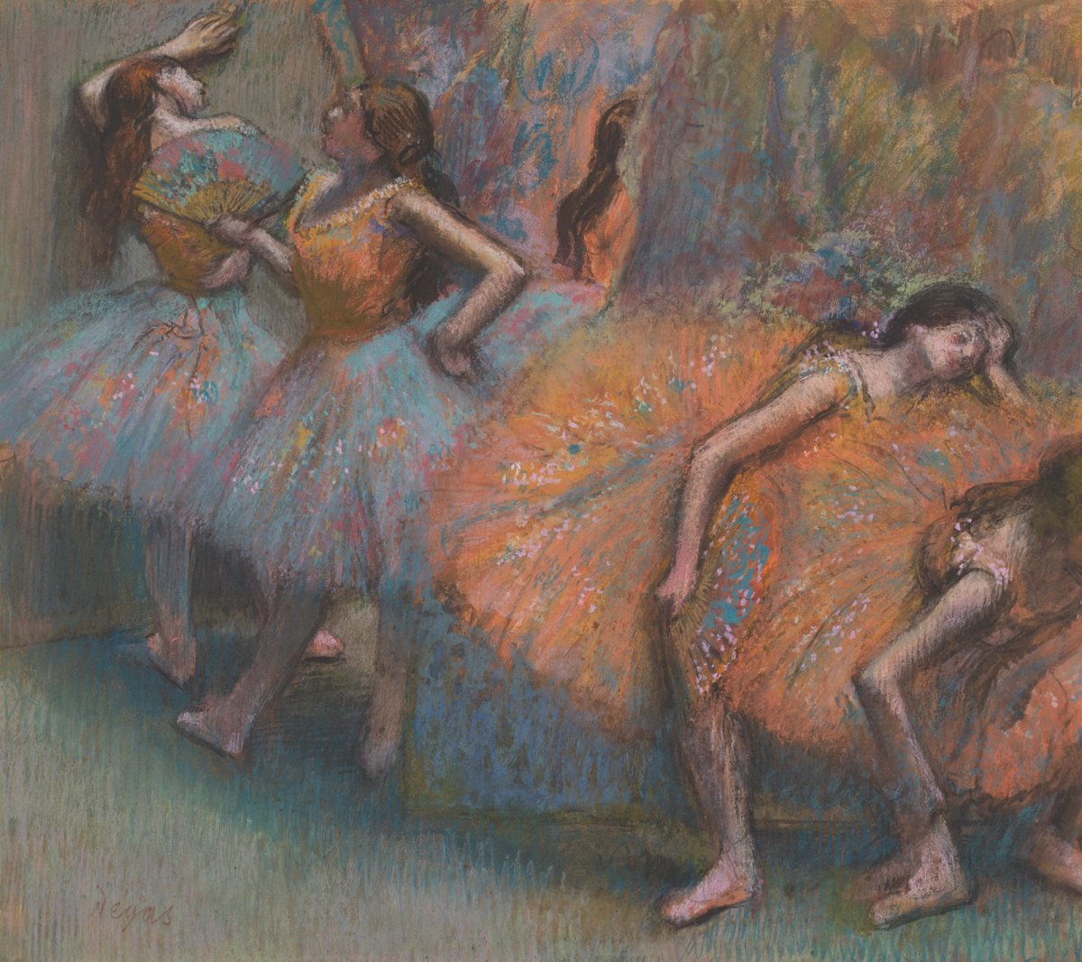 Edgar Degas’s Ballet Dancers (1888) was given to the National Gallery in London
The National Gallery, London