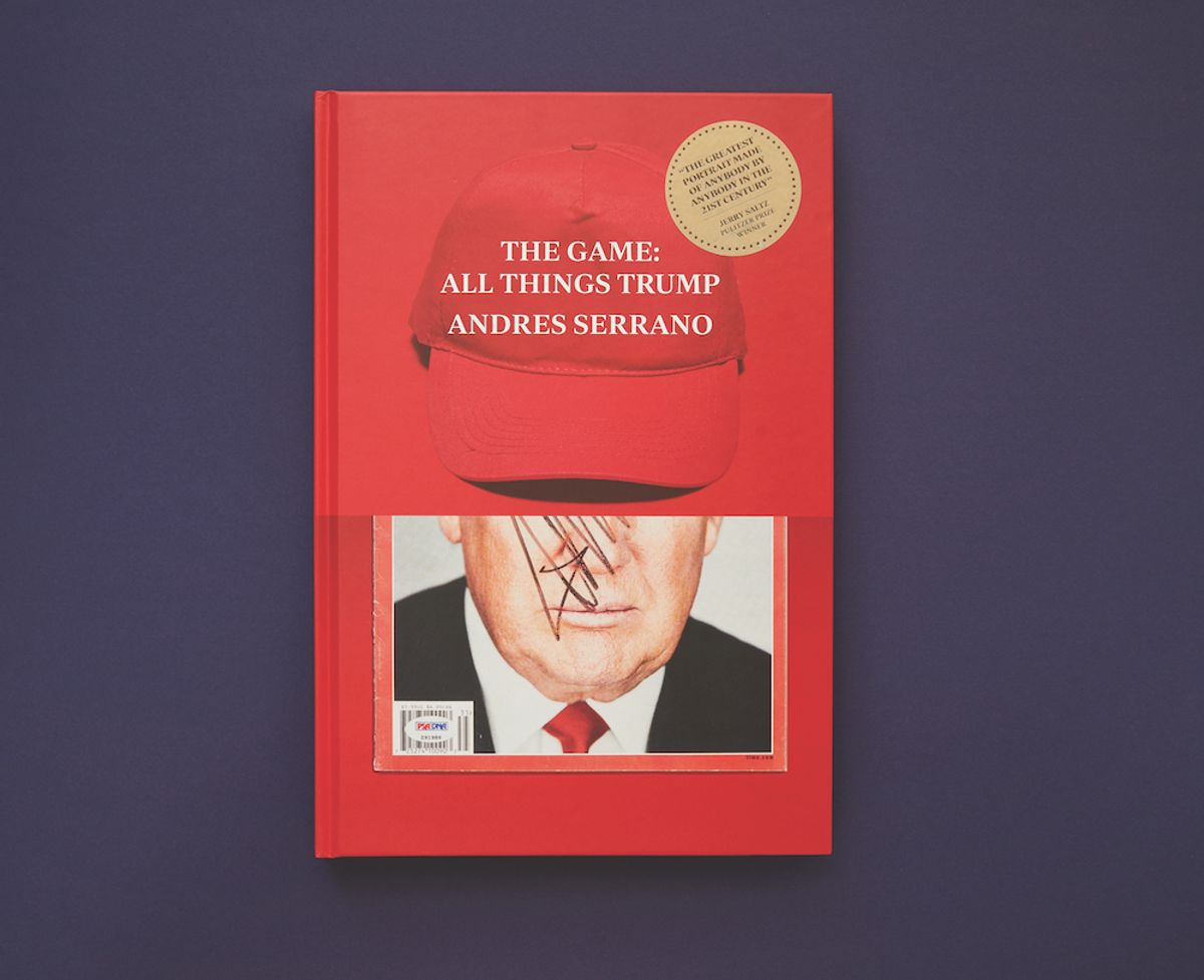 Ego trip: The artist Andres Serrano’s book The Game: All Things Trump, published this month, features the artist’s collection of objects related to the US president, which he has been acquiring since April 2018 The Game: All Things Trump courtesy of A/Political