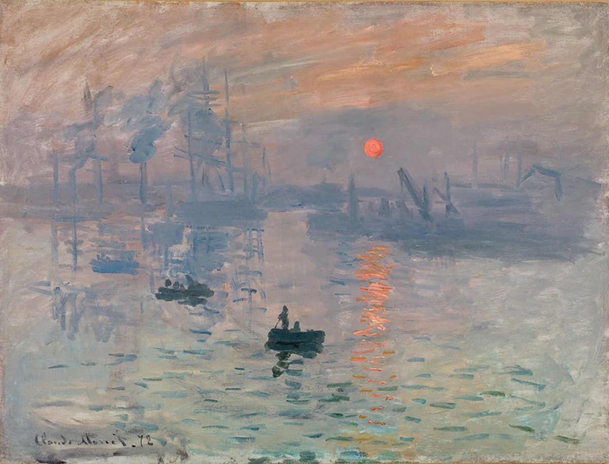 Dawn of a new era: Claude Monet’s Impression, Soleil Levant (1872) is a key work from the original exhibition in Paris 150 years ago, evoking the loose, informal painting style that would become characteristic of Impressionism © Musée Marmottan Monet, Paris/Studio Baraja SLB