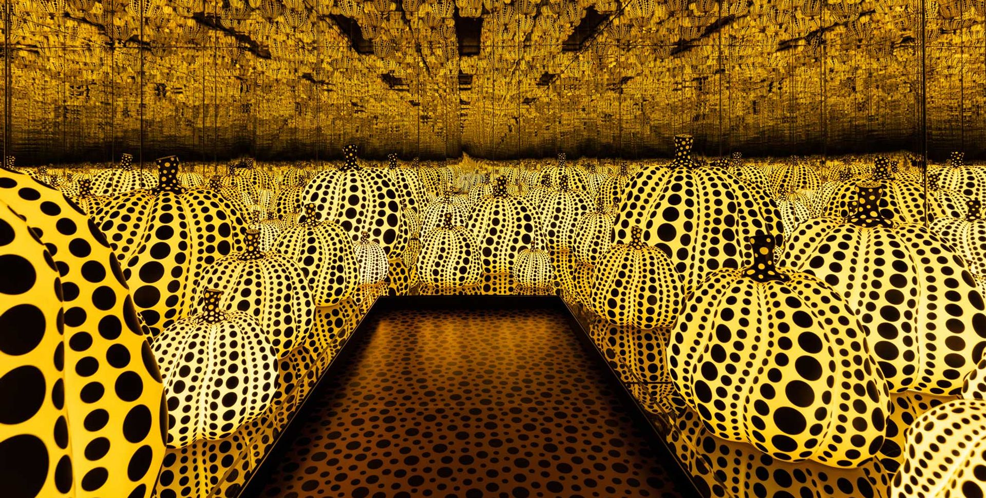 Yayoi Kusama’s All the Eternal Love I Have for the Pumpkins (2016) at the ICA Miami Pop-up in the Design District (until 31 January 2020) Yayoi Kusama’s All the Eternal Love I Have for the Pumpkins (2016) at the ICA Miami Pop-up in the Design District (until 31 January 2020). Photo: Silvia Ros; © Yayoi Kusama