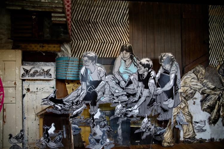 Banksy on a barge world's first floating street art gallery makes