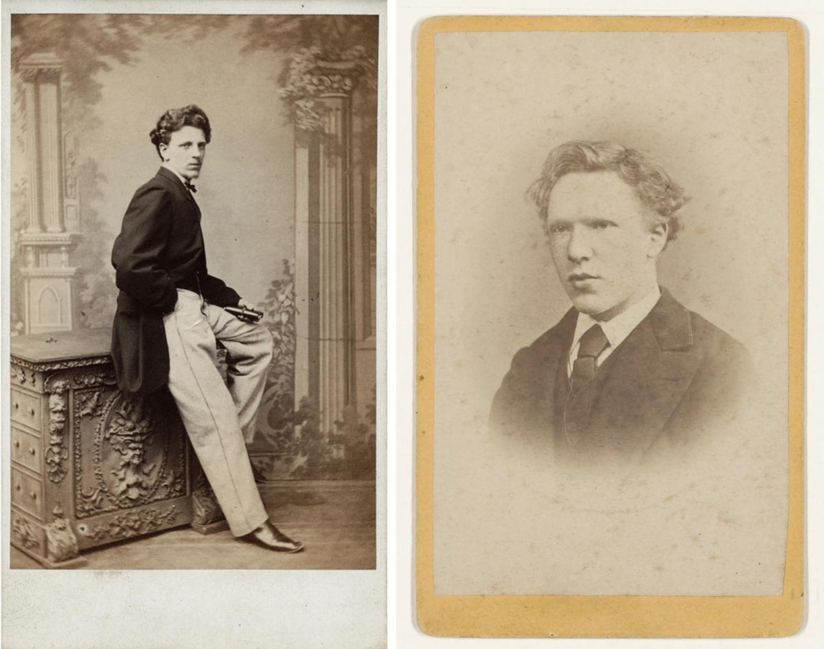 Left: Charles Obach, photograph by Paul Stabler, Sunderland, 1870s, National Portrait Gallery, London (Ax17174). Right: Vincent van Gogh, photograph by Jacobus de Louw, The Hague, January 1873, Van Gogh Museum, Amsterdam (Vincent van Gogh Foundation) (b4784) Obach: Courtesy of the National Portrait Gallery, London. Van Gogh: Courtesy of the Van Gogh Museum, Amsterdam
