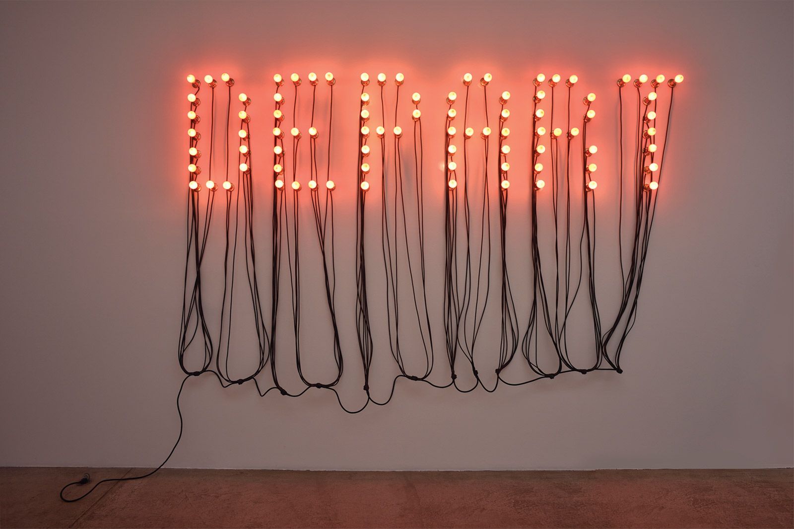 Christian Boltanski’s light installation Départ (2015) Photo © Rebecca Fanuelew, Courtesy of the artist and Galerie Marian Goodman