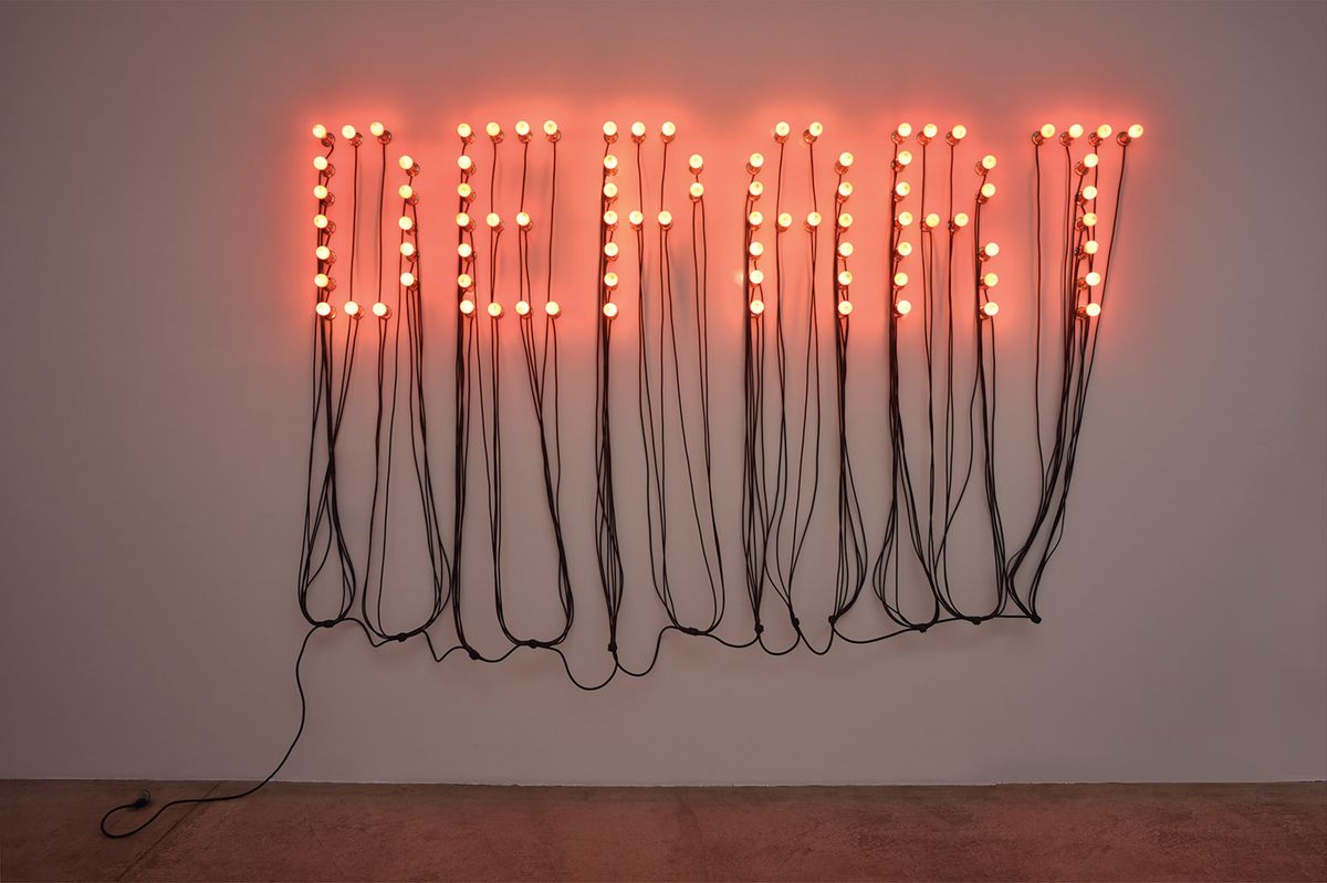 Christian Boltanski’s light installation Départ (2015) Photo © Rebecca Fanuelew, Courtesy of the artist and Galerie Marian Goodman