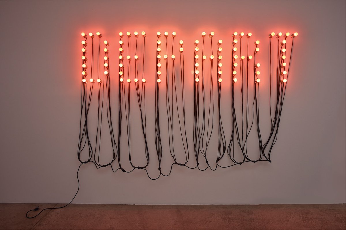 Christian Boltanski’s light installation Départ (2015) Photo © Rebecca Fanuelew, Courtesy of the artist and Galerie Marian Goodman