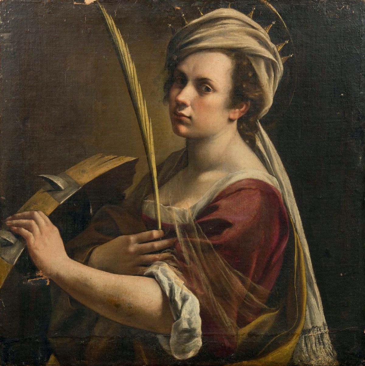 Self-Portrait as Saint Catherine by Artemisia Gentileschi sold at Drouot in Paris on 19 December for €2,360,600, an artist record