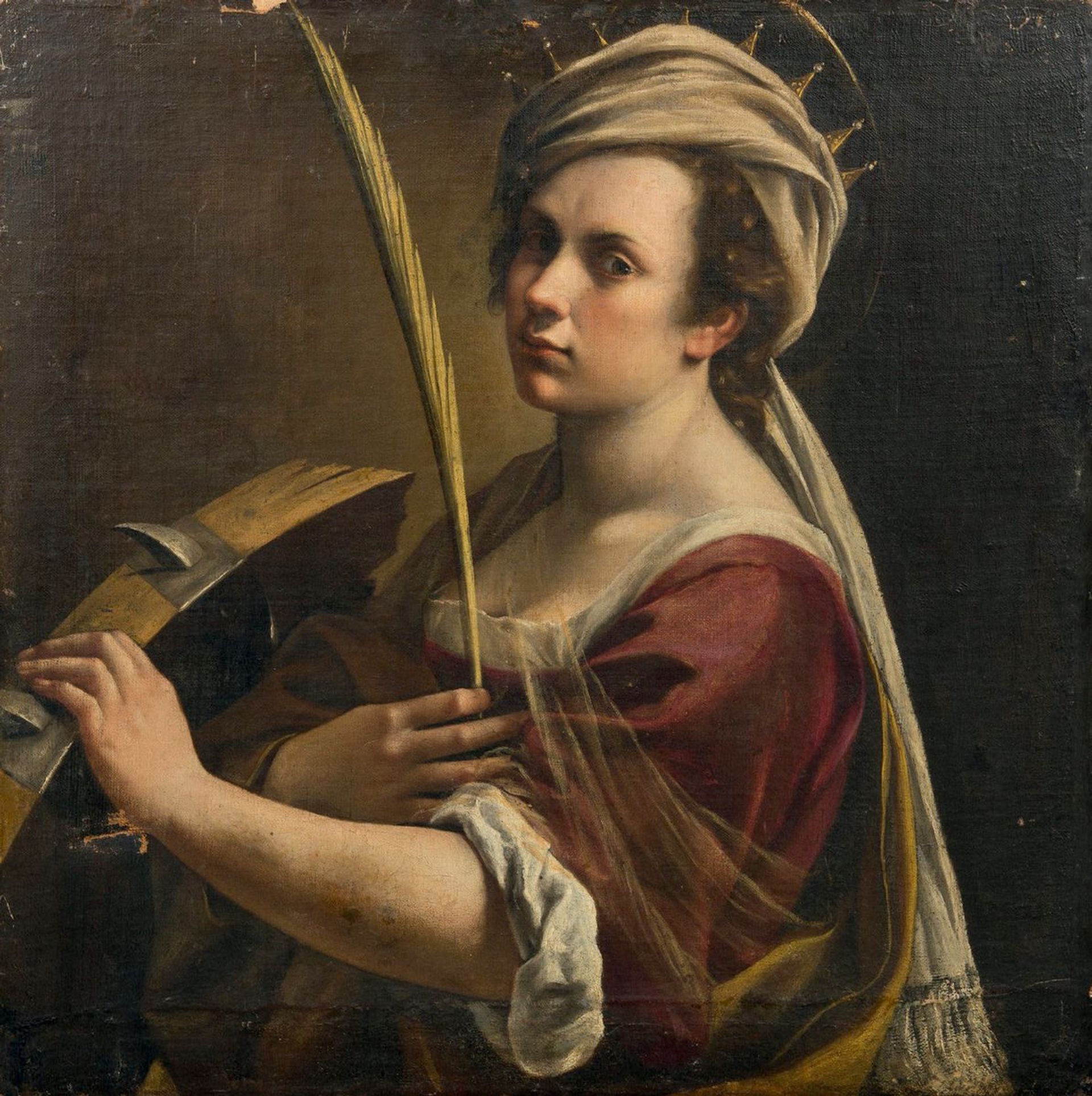 Self-Portrait as Saint Catherine by Artemisia Gentileschi sold at Drouot in Paris on 19 December for €2,360,600, an artist record 