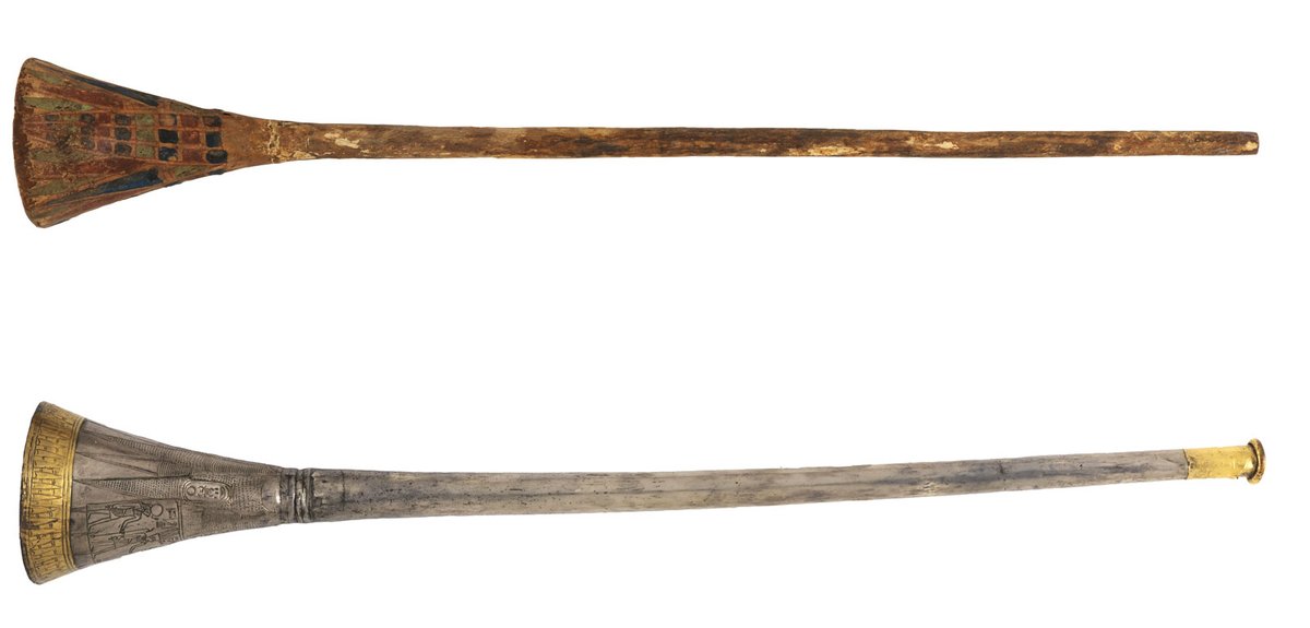 The silver trumpet is linked to the so-called curse of King Tut © Laboratoriorosso, Viterbo/Italy