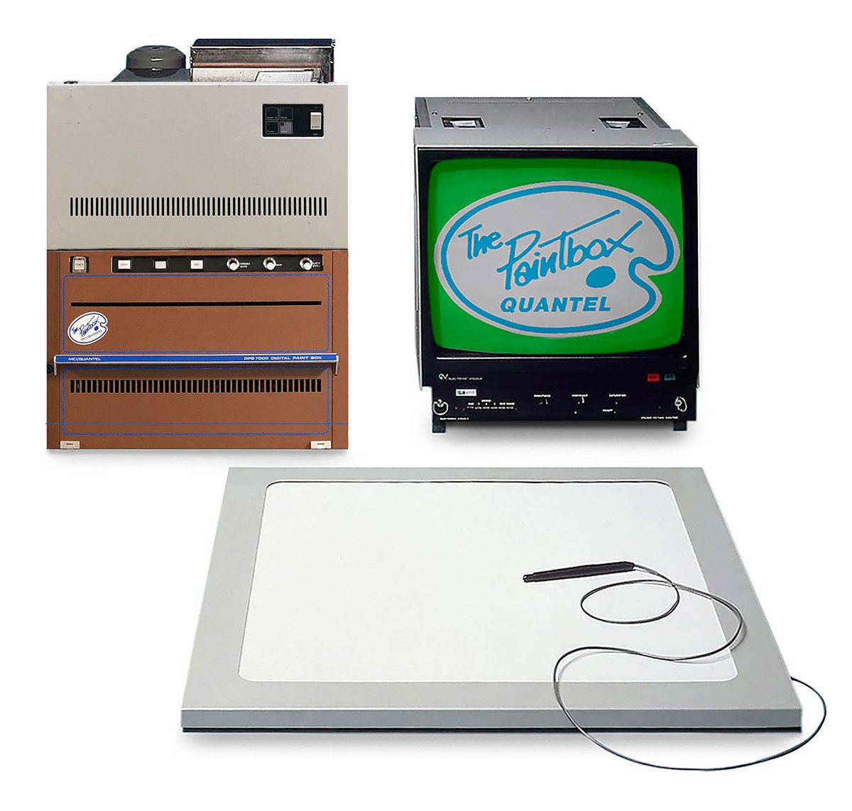 The Quantel Paintbox computer was the industry standard digital tool for photograph and video manipulation in the 1980s Courtesy Adrian Wilson