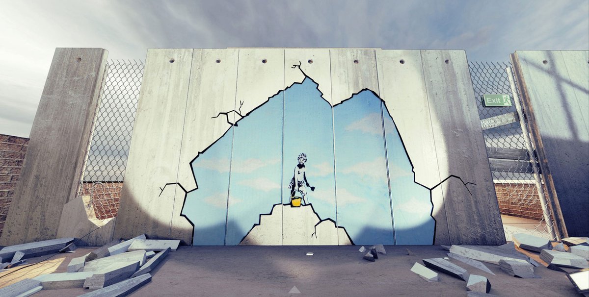 The French startup behind the Universal Museum of Art, which offers virtual exhibitions ranging from Leonardo da Vinci to street art, is averaging 20,000 online visitors a day since the lockdown began © UMA; courtesy of Banksy