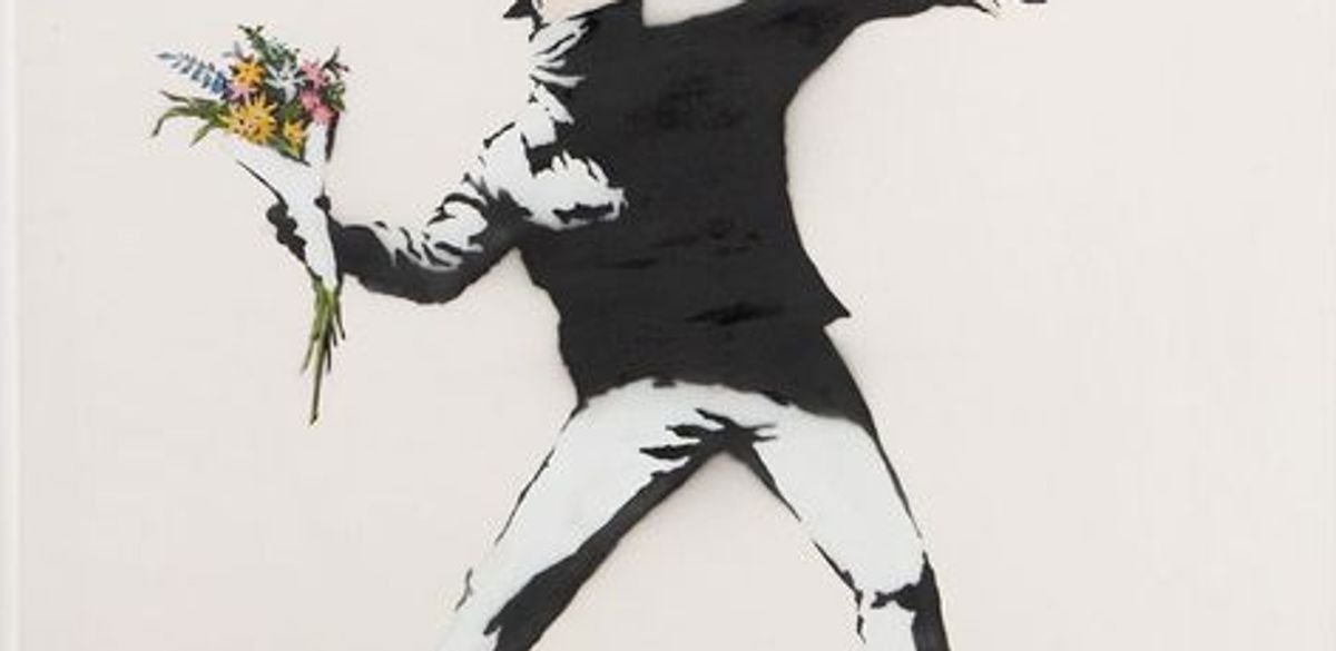 Banksy's Flower Thrower Courtesy of Lazinc