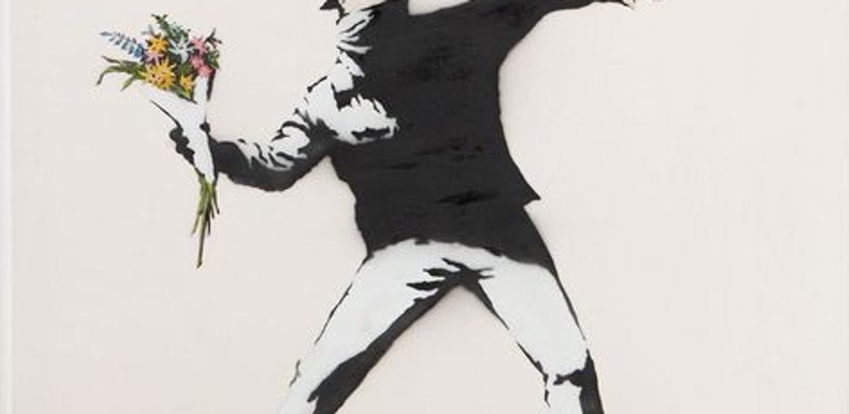 Banksy's Flower Thrower Courtesy of Lazinc