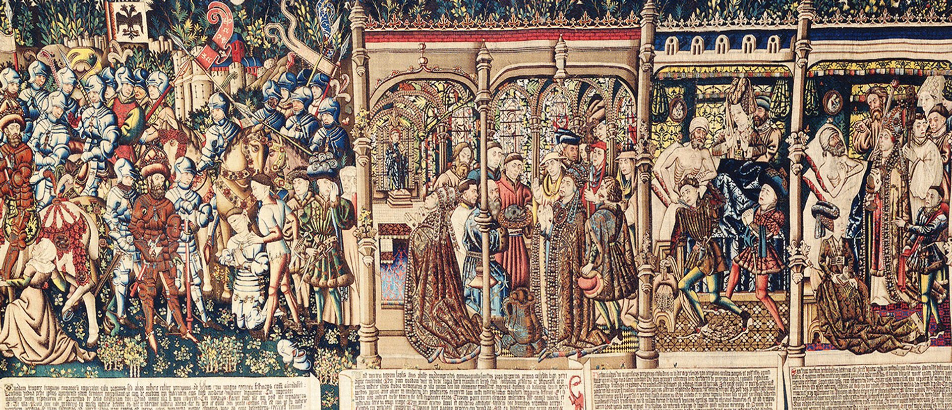 A tapestry copy of The Justice of Trajan and Herkinbald now in the Historical Museum of Bern 