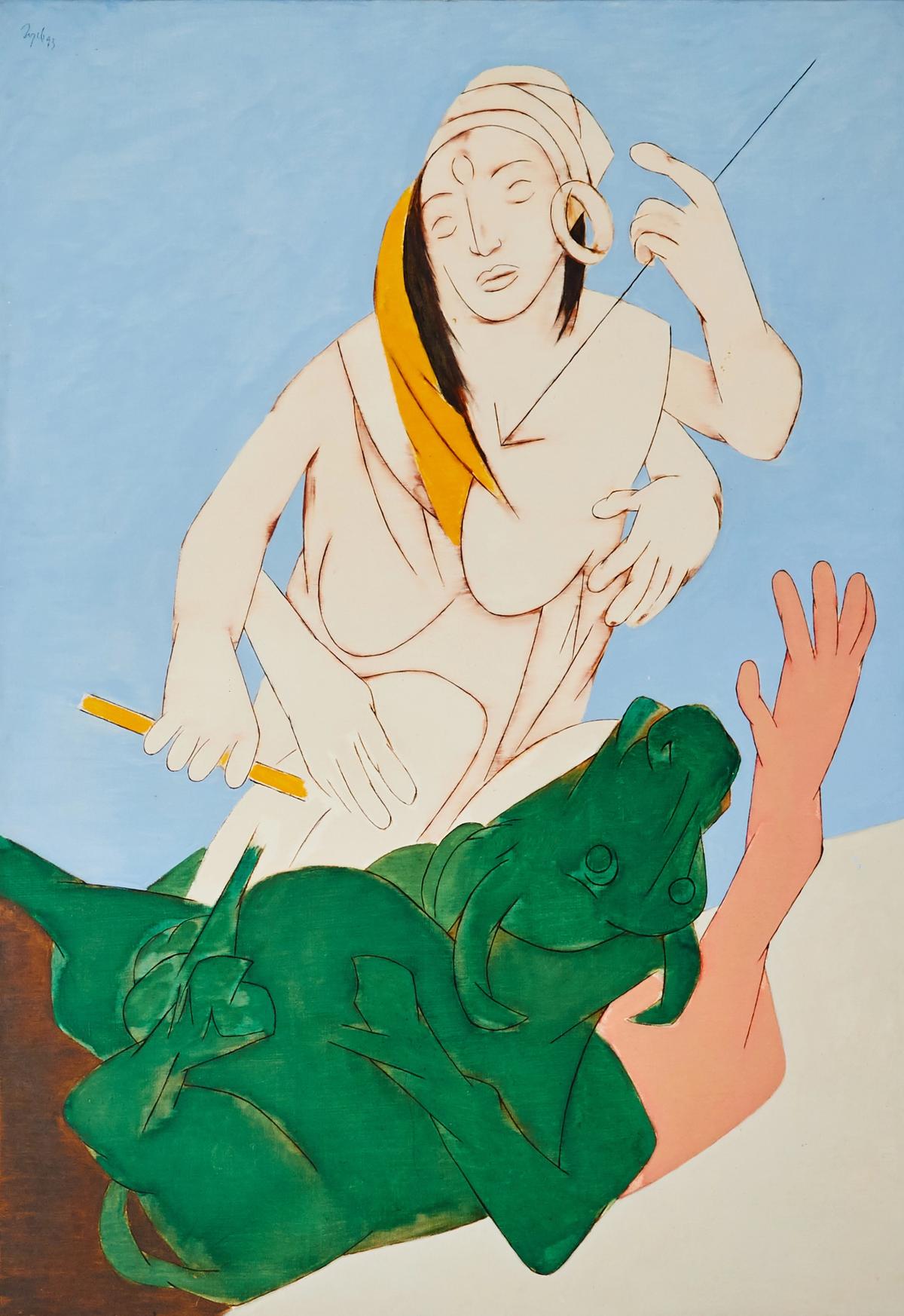 Tyeb Mehta’s Durga Mahisasura Mardini Sotheby's