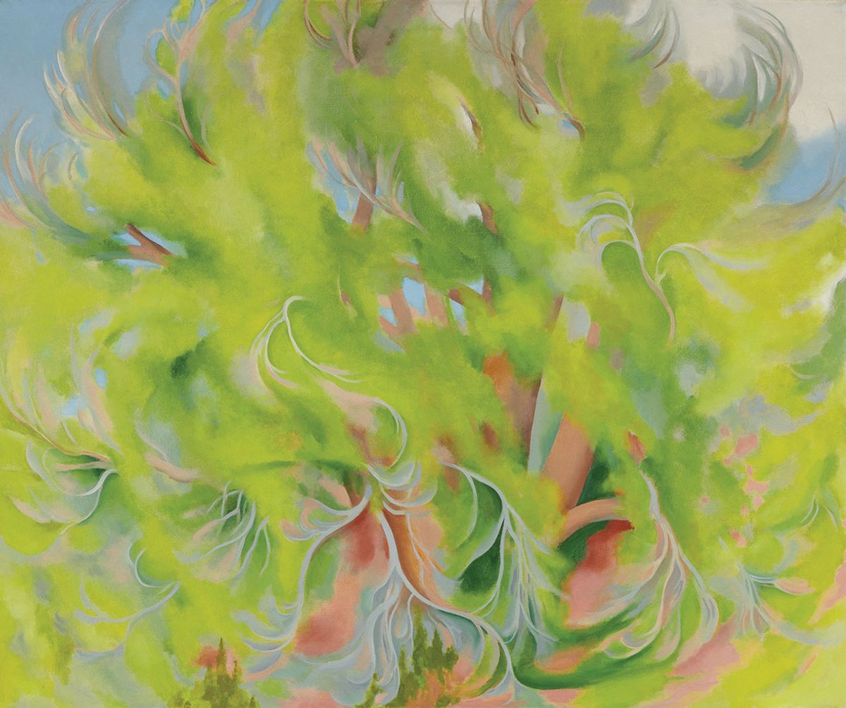 O’Keeffe’s Cottonwood Tree in Spring (1943) Courtesy of Sotheby’s