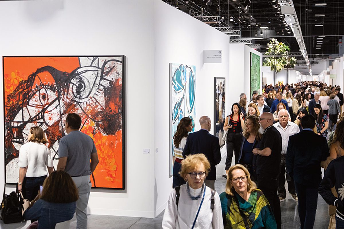 Art Basel in Miami Beach in 2019, before the Covid pandemic shut down art world events across the globe © Art Basel