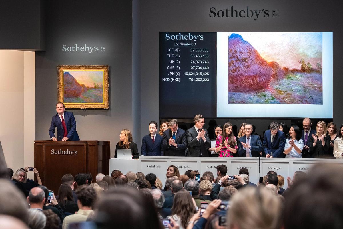 Monet's Meules (1890) from his haystacks series sold for a record $97m ($110.7m with fees) during New York's major May sales series last year Courtesy of Sotheby's